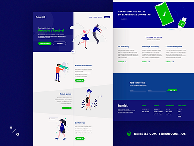 Handel - Creative Agency - UI/UX agency creative design illustration interface landing page portfolio prototype redesign ui ux xd