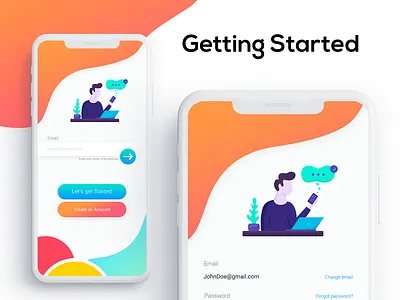 Best Mobile APP Login, Sign up Concept :) app design expert graphic design illustration login ui ux vector web web design