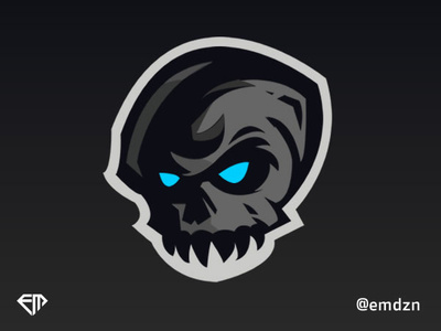 Skull Mascot Logo eSports by art branding clean design drawing esports team logo fortnite fortnite logo gaming graphic illustration logo logo esports marca mascot design mascot logo sketch skull twitch logo vector