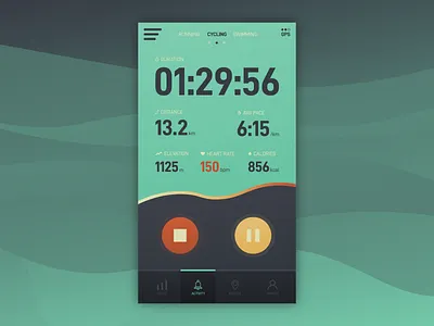Running App Concept cycling app mobile app run running running app ui ux ux ui