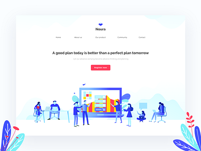 Noura Landing Page branding design dribbble flat illustration information architecture interaction design interaction designer logo minimalism mobile mobile apps ui user experience user interface ux uxui vector web website