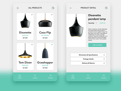 Pendant lamp app app application application design application ui clean ui luxury lamp pendant lamp ui ux ux ui design webdesign