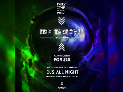 EDM TAKEOVER Flyer design flyer photo photoshop promoting promotion flyer takeover