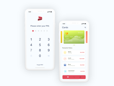 Finance App accountancy adobexd app card design finance flat icon ilustration login logo mobile ui wallet
