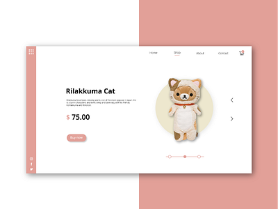 Rilakkuma - Online Store clean design flat illustrator minimal ui ux vector web website