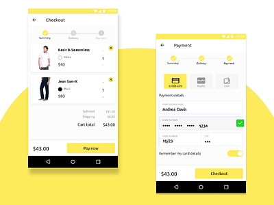 Credit Card Checkouk app checkout clean dailyui mobile ui ux