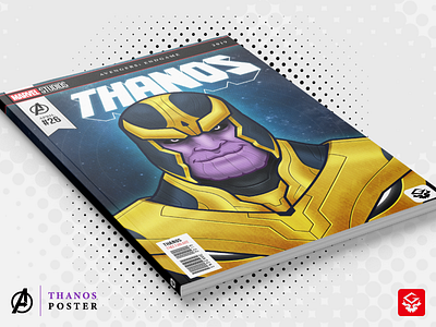 Thanos | Avengers: Endgame | Behance project art avengers behance project character comic design drawing freebie grapgic design illustration illustrator illustrator art marvel movie photoshop poster thanos vector