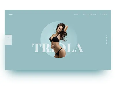 Triola branding collection concept design interactive lingerie triola typography ui underwear ux