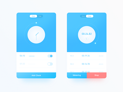 Daily UI & Timer 100 daily ui app blue clock time timer ui uidesign