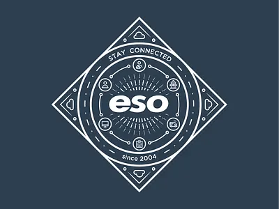 Stay Connected brand assets branding cloud app design eso illustartor illustration line art logo stay connected vector