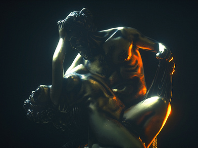 Satyre And Bacchante 3d c4d design illustration light octane