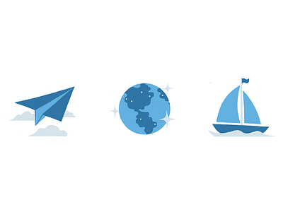 Explore flat icon illustration