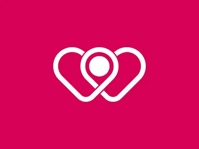 I Love Staycation Logo airbnb design heart location pin logo logo design minimal logo pink vacation vacation rental