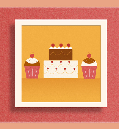 BirthDayCake design texture vector