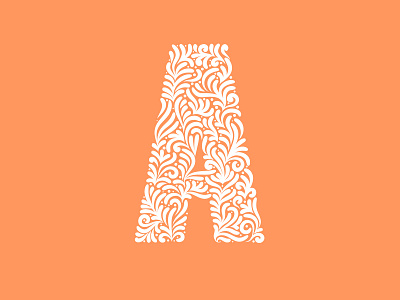 A - Alice 2d art alice brush design graphic art graphic design illustration letter a lettering ornament pattern vector vector art white