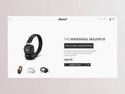 Marshall Major III Web design adobe illustrator adobe xd color icons logo minimal app minimal art minimalism pantone ui artist uidesign ux ux ui ux challenge ux design vector vector art web web concept web design