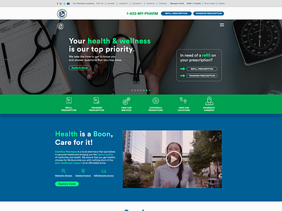 Carolina Pharmacy Website Design & Development branding design illustration typography ui ux web website wordpress development