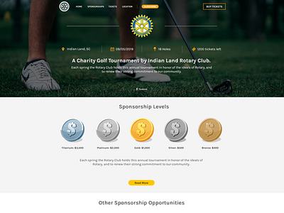 Indian Land Rotary Club branding design illustration minimal typography ui ux web website wordpress development