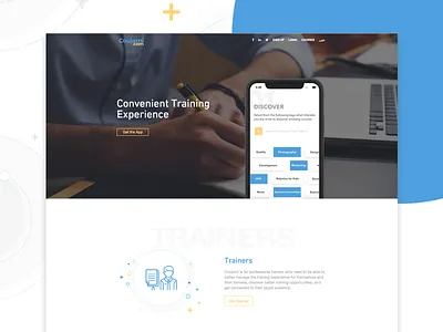 Coujami App -Landing page app design illustration ux website