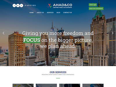 Ahad & Co Website Design & Development accounting branding design finance illustration illustrator minimal typography ui ux web website website design company wordpress design wordpress development