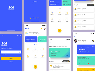 BCA Mobile Banking - Redesign (Concept) banking banking app iconography illustration ios mobile app design mobile banking product design ui ux