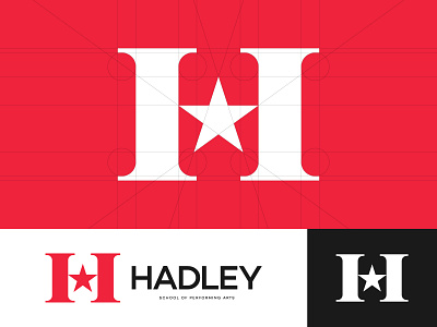 Hadley School of Performing Arts acting art arts dance dancing fame famous icon logo logo design monogram movies music school singing star symbol talent theater theatre