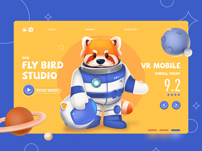 Red Panda app colors design dribbble illustration illustrations ui web