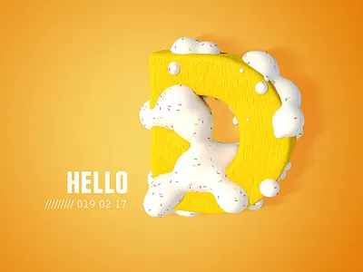 Letter D c4d