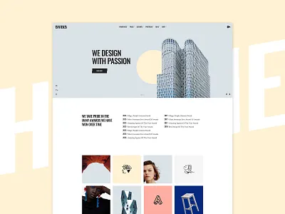 Humme - Design Studio Home agency clean colors creative design digital home homepage slider ui ux web web design wordpress yellow