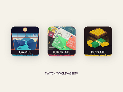 Twitch Panels for @CrevasseTV banner logo overlay panel twitch twitch.tv twitchcon youtube banner