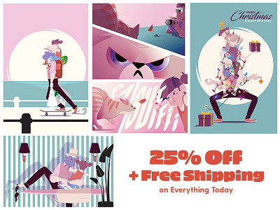Society6 Promo - Art Print artprint artwork cartoon comics dad family free illustration illustrator poster promo society6