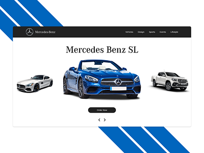 Mercedes Benz Landing Page Concept adobe xd automobile car car booking car ordering car website design front page landing page landing page design mercedes benz slider ui ui ux ui desgin web design