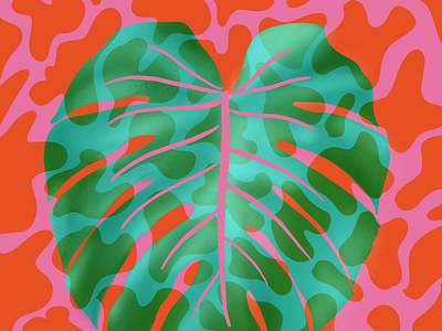 Lava lamp monstera funky illustration lamp lava leaf monstera pattern plant plants procreate retro