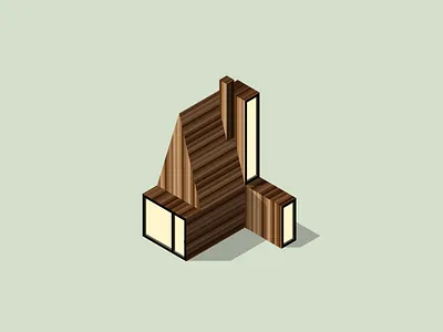 Illustration | Hut in the woods 🌲 architecture cabin house hut illustration isometric julie charrier minimal sketchapp ui vector