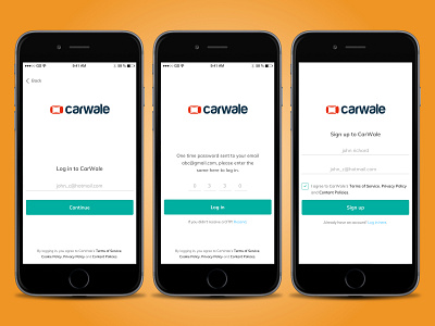 iOS App Login and Sign Up Flow apps log in sign up ui design ux