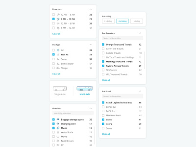 Paytm Bus Search Filters booking bus filters icon search template travel trip trip planner type uidesign ux design web