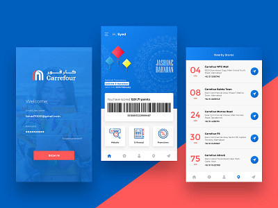 Carrefour Concept andriod app concept design illustration ios