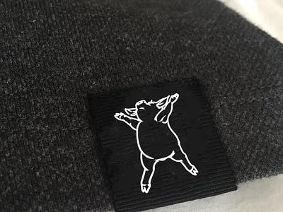 Refarm Animal Sanctuary Logomark Hem Tag apparel design apparel logo hemtag logo screen printing