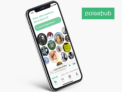 a new kind of music app 🎧 app apple music ios iphone listen music noise noisehub play sound spotify ui ux