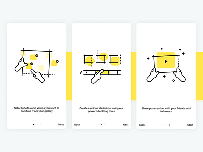 SlideLab OnBoarding carousel cartoon drawed editor ios light on boarding onboarding parallax photo tour tutorial animation tutorials video welcome white