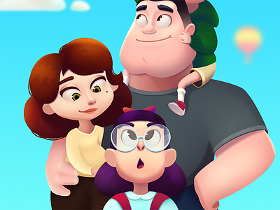 LingoLand Family app casual casual game character dad family father game game app game art girl glasses illustration mobile mom mother