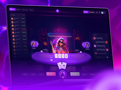 Casino Website - Poker Game betting casino casino design casino ui casino website crypto casino dashboard gambling gambling website game interface homepage online poker poker game slot machine slot online slots web design website website design