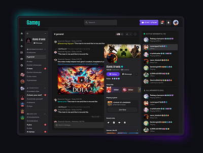 Gaming Community Platform Design I Gamey 3d animation branding creative crypto currency design esports fintech game app game landing page gaming page interface platform player product design streaming site ui ux web design website