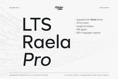 Raela Pro Geometric Sans Serif Family fonts for creative projects