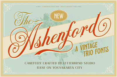 Ashenford Vintage Trio Font freebies timeless