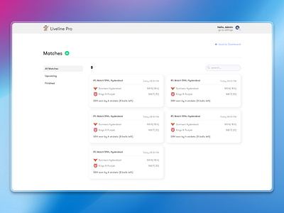 Live Line Dashboard admin panel cricket admin dashboard cricket match management tools dashboard firebase for real time sports landing live score updates platform mvp development next.js admin panel panel real time sports data management sports sports application dashboard web development website