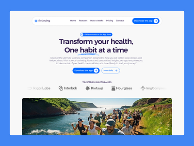 Health Website Design Concept blue clean clinic website cool website doctor fitness health website healthcare healthcare website healthy hospital landing page design modern professionnal website ui uiux ux webdesign weight loss