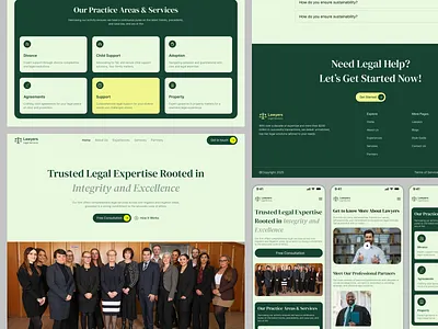 Law firm website UI - Lawyers Legal Services agency attorney web design green landing page law firm landing page law firm website lawyer website design lawyers agency lawyers in uk lawyers landing page lawyers website ui legal adviser legal consultant legal services modern ui professional landing page responsive web design trusted lawyers typography uiux