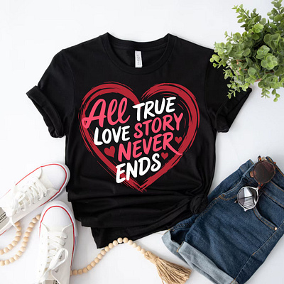 Valentine's T-shirt Design bulk t shirt design clothes clothing couple cute design eps graphic design hearts kindergarten love story romance romantic t shirt design tee typography valentine valentines day