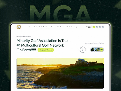 Minority Golf Association affiliate product platform donation integration for golf e commerce golf golf membership website membership platform mga membership management responsive golf platform web applications